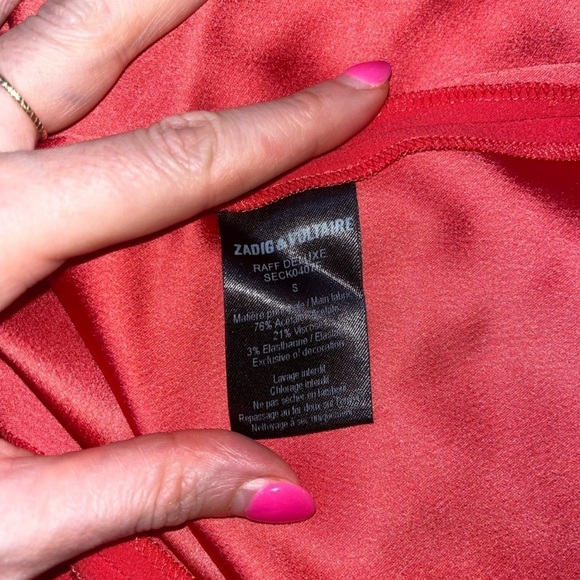 Zadig & Voltaire Deluxe pink Raff Minj Dress- Small - Picture 3 of 4